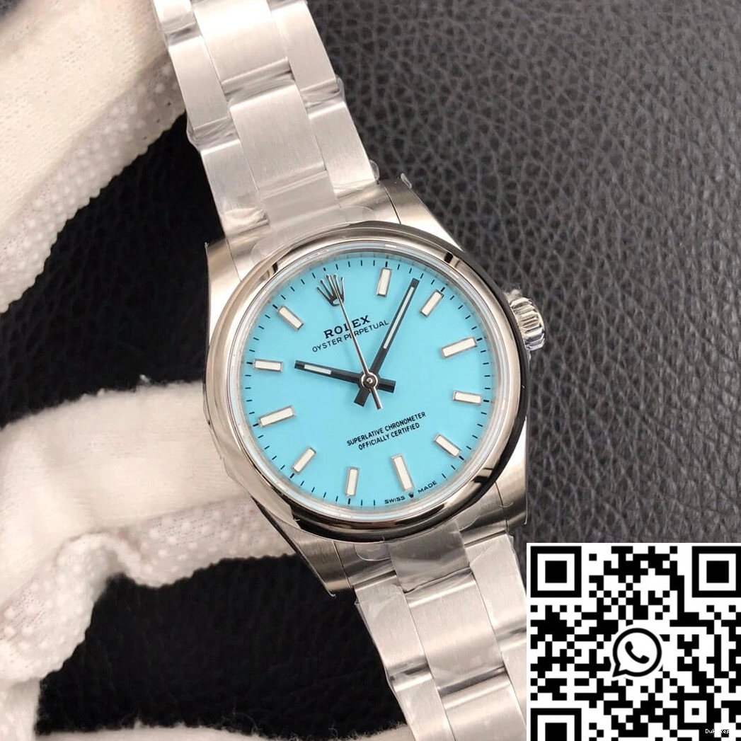 Blue EW Rolex Factory Perpetual Dial Oyster Turquoise M277200-0007 31MM 0429